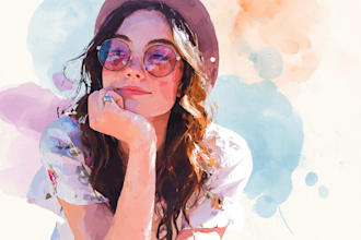 draw digital watercolor illustration