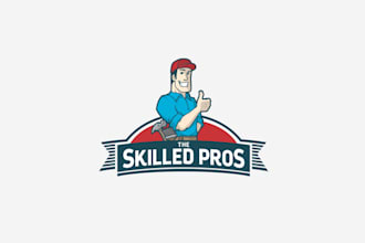 design modern contractors painters cleaners logo