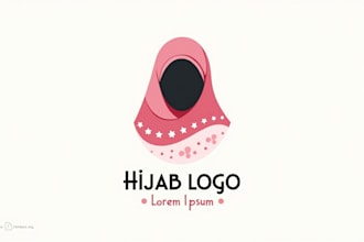 make a high quality hijab queen logo for you in one day