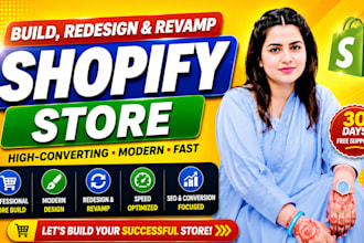 build shopify store design, redesign and revamp, shopify website development