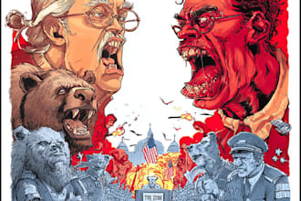 draw political cartoon and comic strip