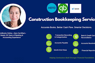 do construction bookkeeping in quickbooks online and xero
