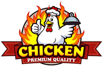create an awesome chicken rooster logo with unlimited revision