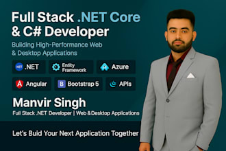 be senior full stack dot net core developer build dotnet cloud web application