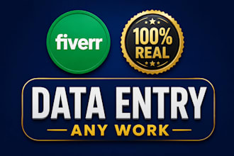 do data entry, e commerce product listing and web research