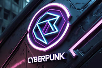 create a custom cyberpunk logo design