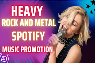 targeted heavy rock or metal spotify music promotion to active playlist curators