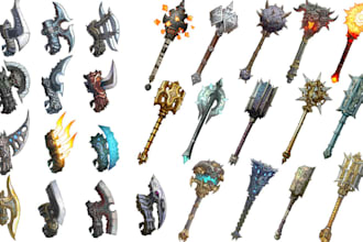do 2d weapon 2d game art concept art game icons