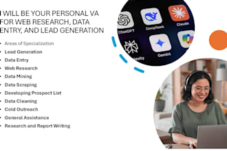 be your personal VA for web research, data entry, and lead generation