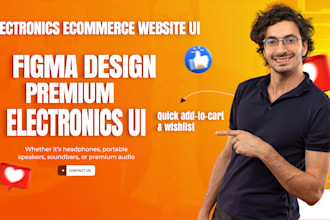 electronics ecommerce website UI design in figma