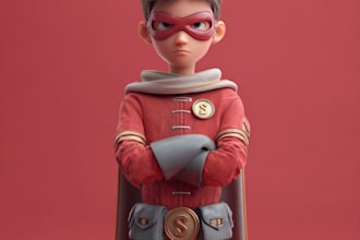 draw superhero character for you
