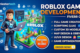 do professional roblox game development and custom lua scripting
