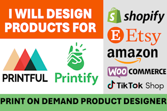 make designs for printful or printify for your pod store