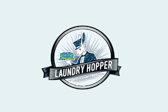 design attractive laundry service logo