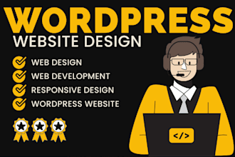 create responsive wordpress website design or blog