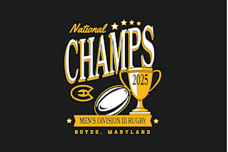 do modern line art text or championship logo
