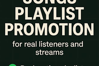 songs playlist promotion for real listeners and streams