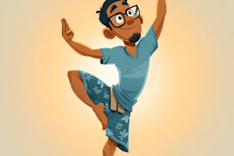 create cute cartoon illustrations