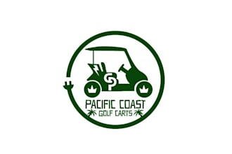 design premium pacific coast golf carts logo