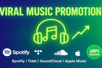 do viral music promotion spotify tidal soundcloud apple music promotion