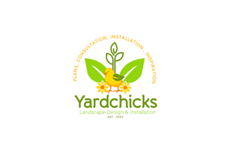 design top quality yard chicks landscape logo