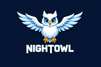 design beautiful night owl bird logo  unlimited revision in 12 hours
