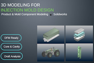 design 3d model for plastic injection molds