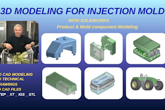 design 3d model for plastic injection molds