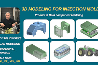 design 3d model for plastic injection molds