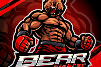 make awesome high quality bear mascot logo