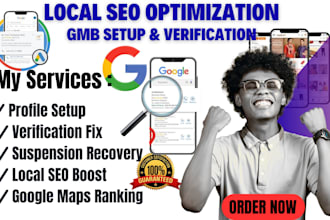 verify google business profile fix gmb suspension, setup and optimize gmb