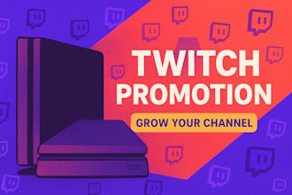 do twitch promotion, twitch channel and twitch live viewers