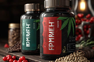 do supplements label design, packaging design for cbd