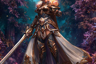 produce your fantasy character art or digital drawing