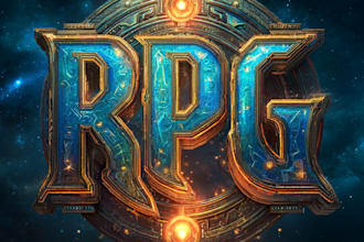 draw a awesome rpg fantasy or sci fi logo for you