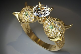 do jewelry design, jewelry retouch, jewelry cad, and 3d jewelry