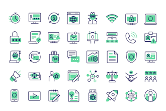design a minimalistic svg icon set