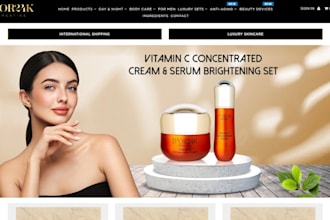 design skincare shopify store beauty website cosmetic shopify store
