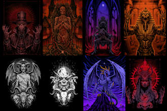 custom illustration dark, horor, and fantasy art your needed