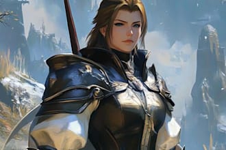 custom final fantasy ffxiv character art