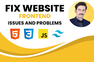 fix your frontend bugs in HTML, CSS, tailwind CSS, and js