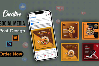 design carousel, restaurants post, ads design for brands