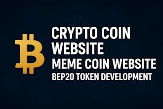 develop presale ico bep20 meme coin website landing page and crypto coin website