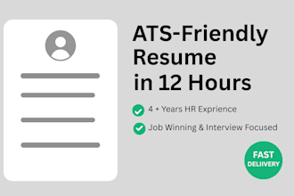 deliver a job winning, ats optimized resume CV in 12 hours