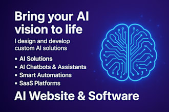 create ai mobile app, ai saas, ai website, ai software, saas apps