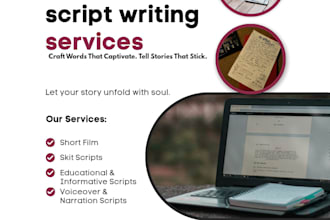 write captivating english scripts for videos,drama
