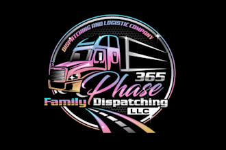 create graceful and fantastic trucking dispatching logo design