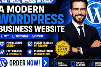 design, redesign or revamp a modern responsive wordpress business website plugin