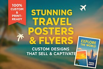 design stunning travel posters and flyers that sell