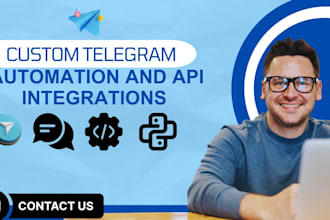 custom telegram bot python bot, automation bot api integrations, instagram bot